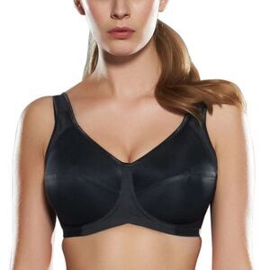 Freya Active AA4002 Black Underwire High Impact Sports‎ Bra Non Padded Size 30D